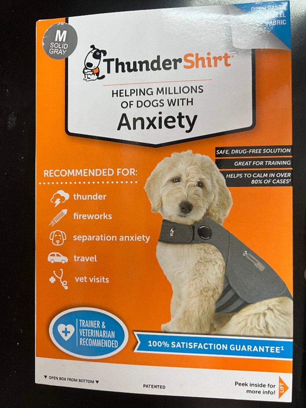 ThunderShirt Solid Gray Anxiety Jacket Medium solid gray for Dogs